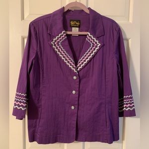 Bob Mackie Wearable Art purple blazer